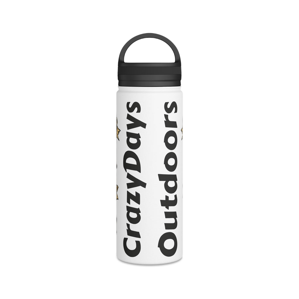 Skull & Flag Stainless Steel Water Bottle — "Raised on Freedom, Fueled by Coffee" Outdoor Travel Bottle