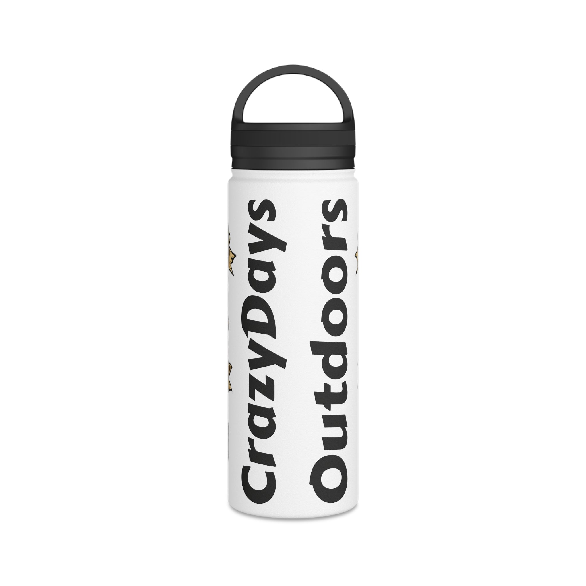 Skull & Flag Stainless Steel Water Bottle — "Raised on Freedom, Fueled by Coffee" Outdoor Travel Bottle