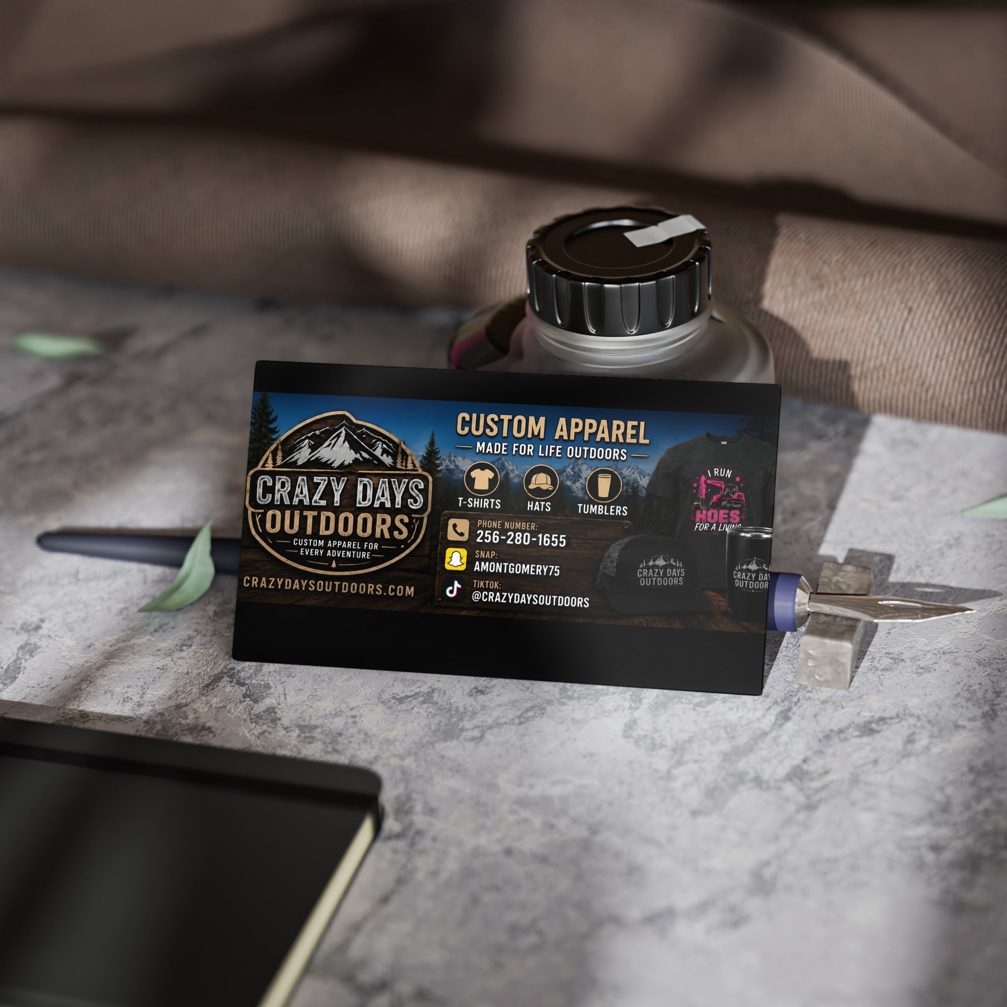 Custom Business Cards | Crazy Days Outdoors | 4 Finishes, Up to 200 pcs