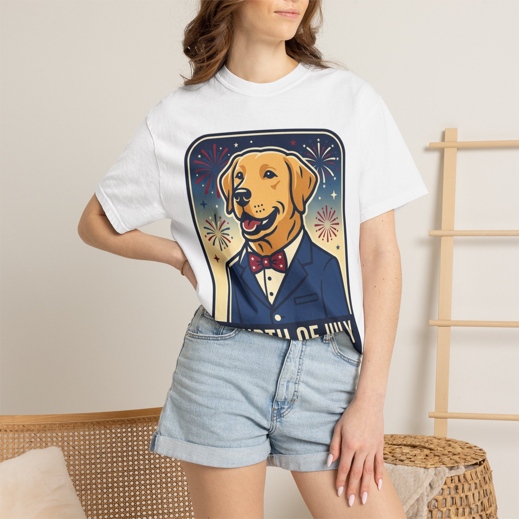 Fourth of July Dog T-Shirt — Patriotic Labrador Celebration Tee