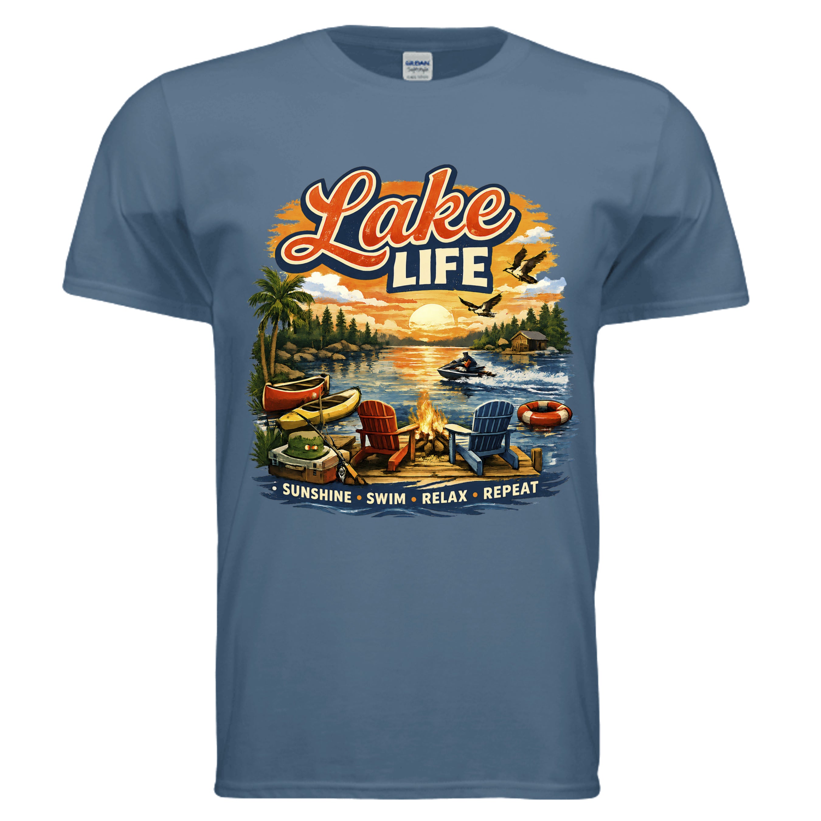 Lake Life Tee – Sun, Water & No Worries by Crazy Days Outdoors