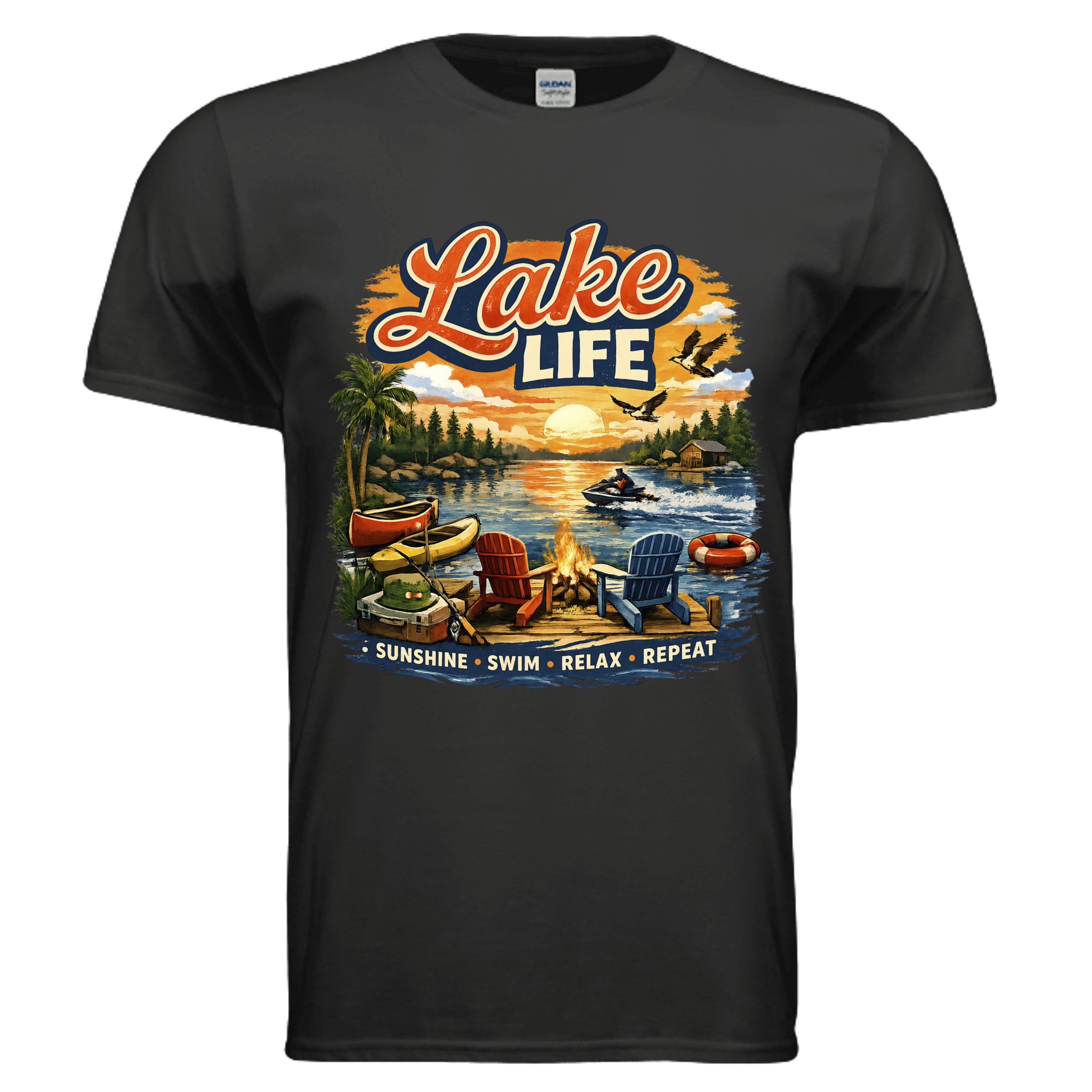 Lake Life Tee – Sun, Water & No Worries by Crazy Days Outdoors