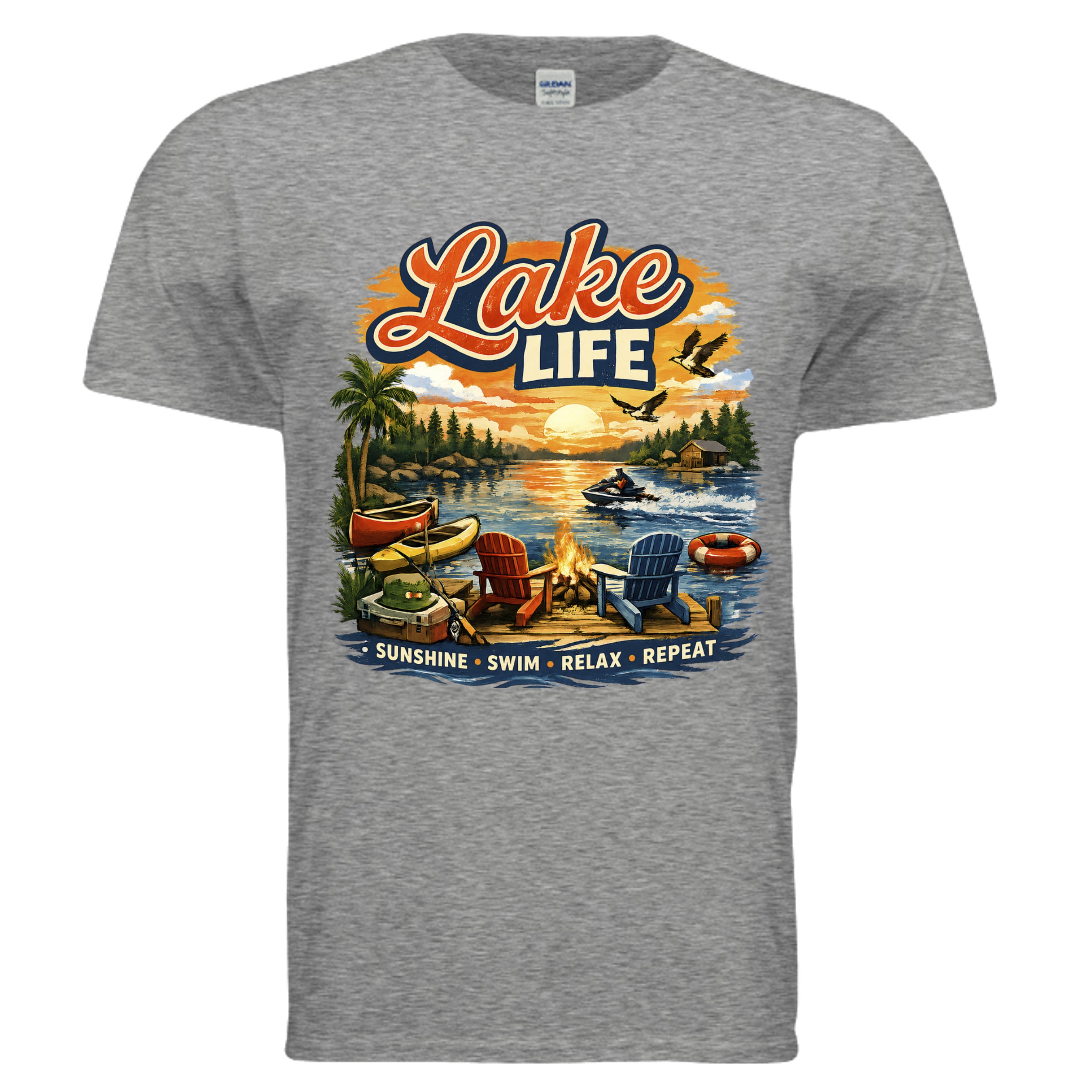 Lake Life Tee – Sun, Water & No Worries by Crazy Days Outdoors